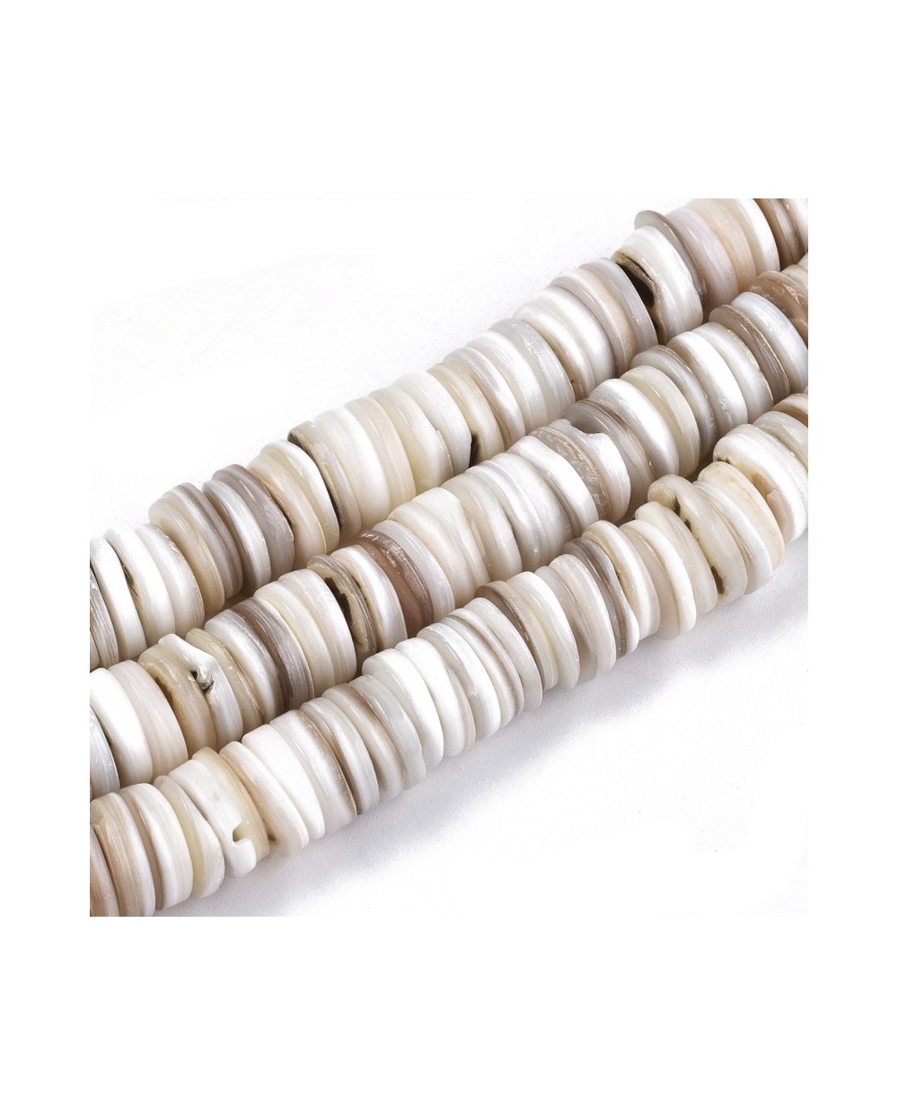 Muszla cięta dysk talarek oponka ok 7~8x0.5~2.5mm, sznurek mix