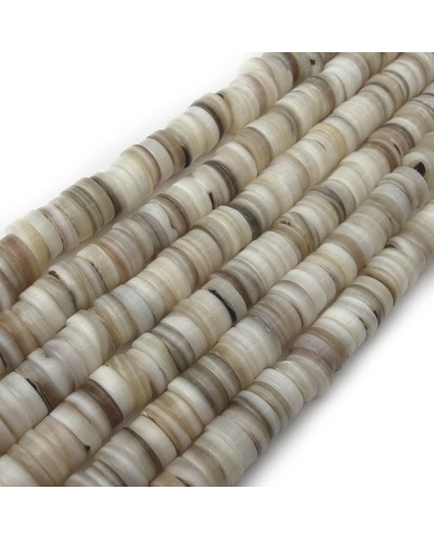 Muszla cięta dysk talarek oponka ok 5~6x1.5~3mm, sznurek mix