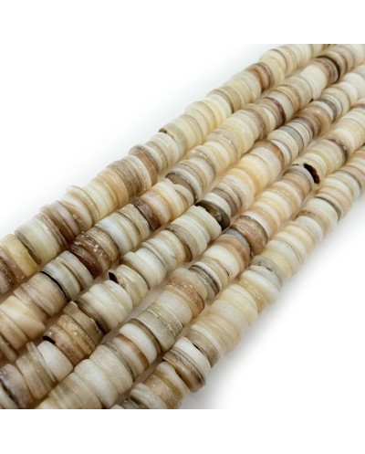Muszla cięta dysk talarek oponka ok 4.9~6x0.4~6mm, sznurek mix