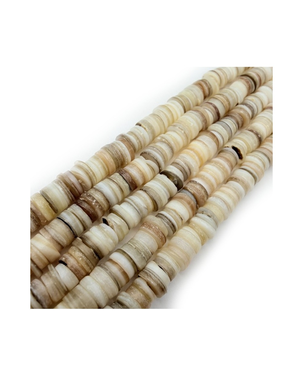 Muszla cięta dysk talarek oponka ok 4.9~6x0.4~6mm, sznurek mix