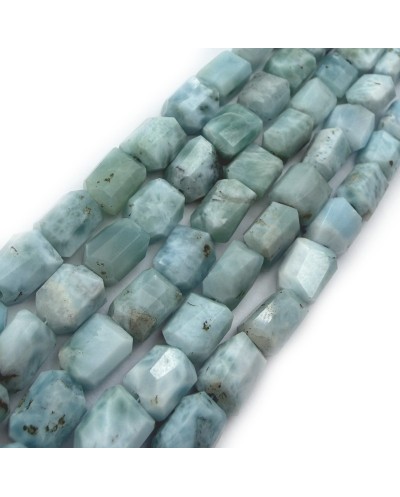 Kamień naturalny Larimar bryłka szlifowana ok 9x6mm sznurek