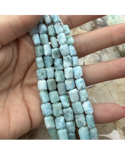 Kamień naturalny Larimar bryłka szlifowana ok 9x6mm sznurek