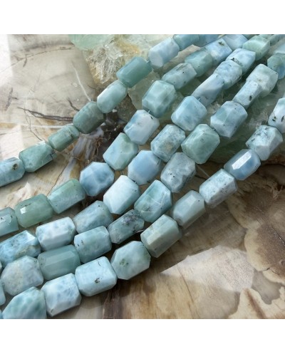 Kamień naturalny Larimar bryłka szlifowana ok 9x6mm sznurek