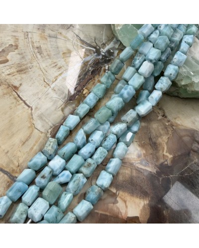 Kamień naturalny Larimar bryłka szlifowana ok 9x6mm sznurek