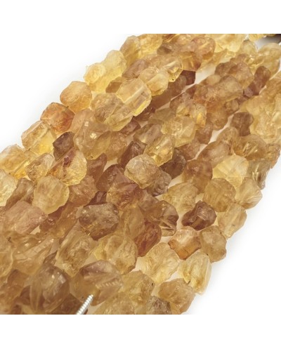 Kamień naturalny Cytryn bryłka surowa ok 6-8mm sznurek