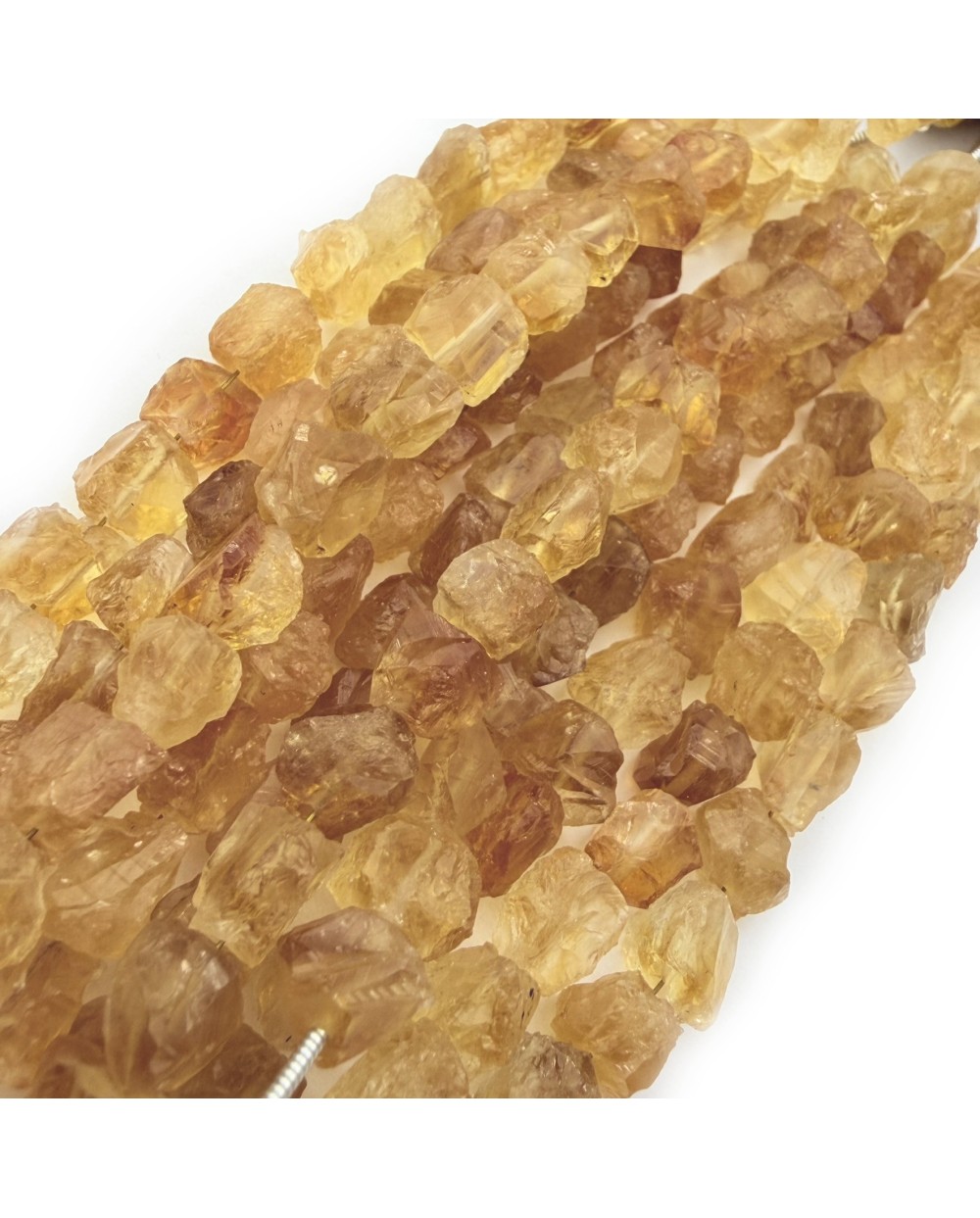 Kamień naturalny Cytryn bryłka surowa ok 6-8mm sznurek