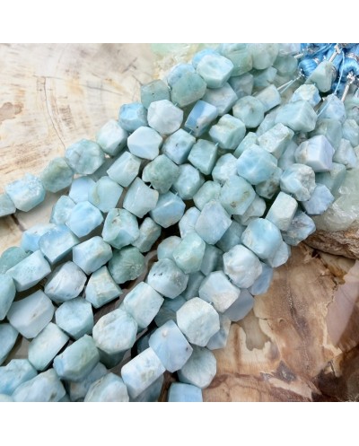 Kamień naturalny Larimar bryłka surowa ok 6-8mm sznurek