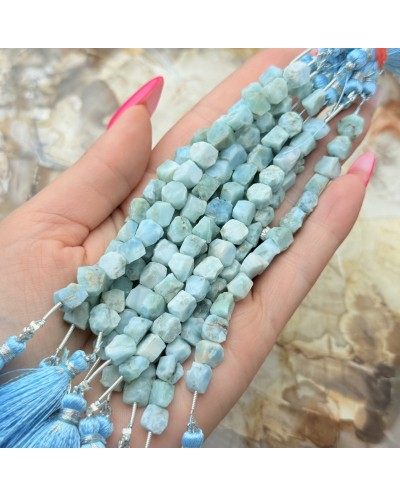 Kamień naturalny Larimar bryłka surowa ok 6-8mm sznurek