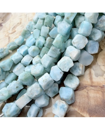 Kamień naturalny Larimar bryłka surowa ok 6-8mm sznurek