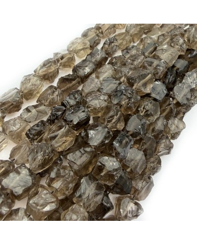 Kamień naturalny Kwarc Dymny bryłka surowa ok 6-8mm sznurek