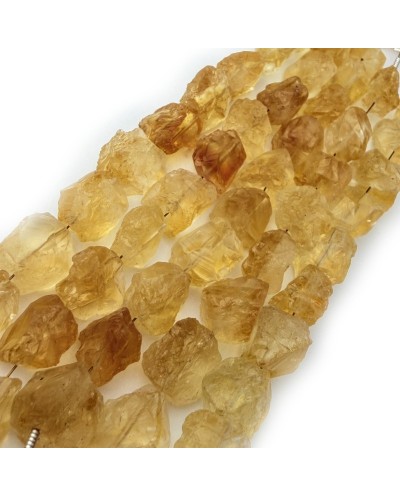 Kamień naturalny Cytryn bryłka surowa ok 10-11mm sznurek