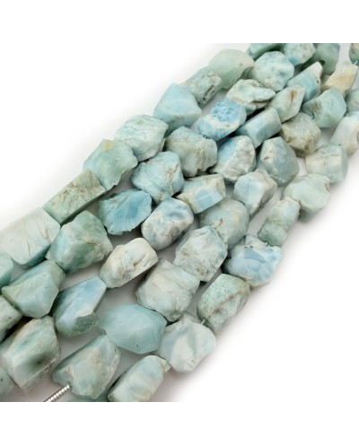Kamień naturalny Larimar bryłka surowa ok 10-11mm sznurek