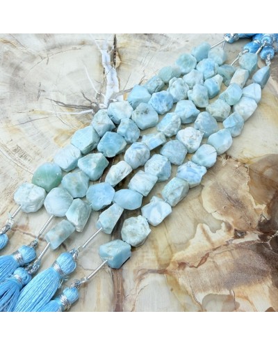 Kamień naturalny Larimar bryłka surowa ok 10-11mm sznurek