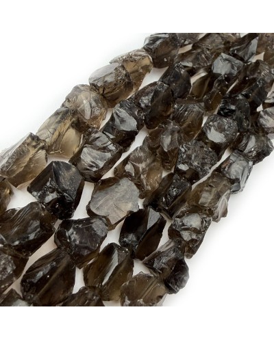 Kamień naturalny Kwarc Dymny bryłka surowa ok 10-11mm sznurek