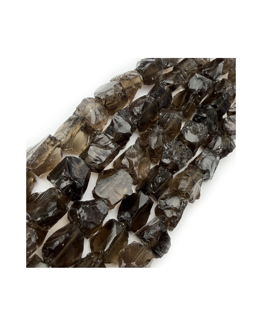 Kamień naturalny Kwarc Dymny bryłka surowa ok 10-11mm sznurek