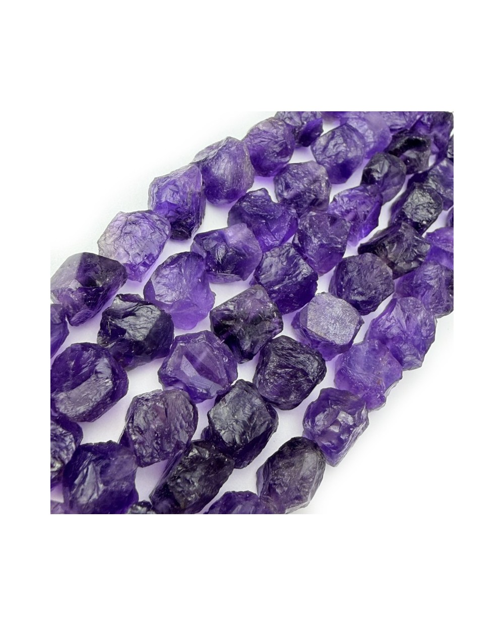Kamień naturalny Ametyst bryłka surowa ok 10-11mm sznurek