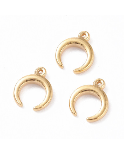 Zawieszka księżyc lunula 9x8x2mm stal nierdzewna złota