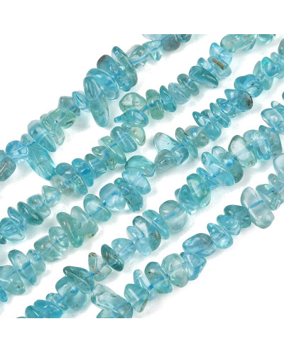 Apatyt blue sieczka 3~11x4~10mm sznurek ok 40 cm