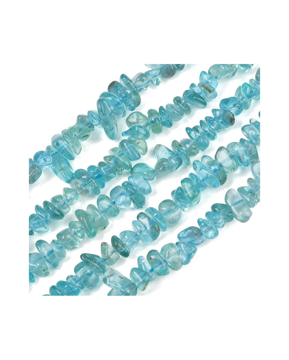 Apatyt blue sieczka 3~11x4~10mm sznurek ok 40 cm