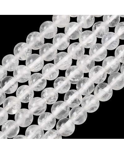 Kamień naturalny Kryształ górski kulka gładka ok 6mm sznurek