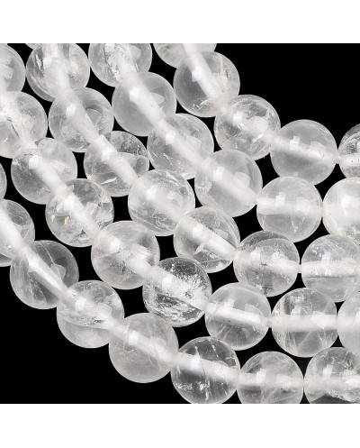 Kamień naturalny Kryształ górski kulka gładka ok 8-8,5mm sznurek