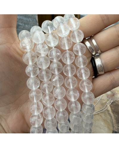 Kamień naturalny Kryształ górski kulka gładka ok 10-10,5mm sznurek