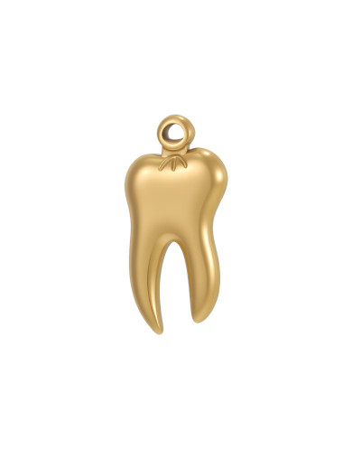 Zawieszka Ząb 21x10mm stal nierdzewna złota