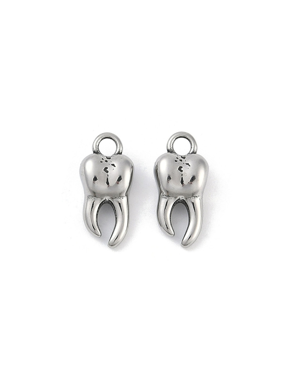 Zawieszka Ząb 17x8x6mm stal nierdzewna