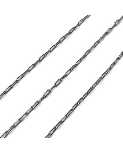 Łańcuszek stal nierdzewna z rozszerzanymi ogniwkami ok 0,3mm srebrny 100 metrów