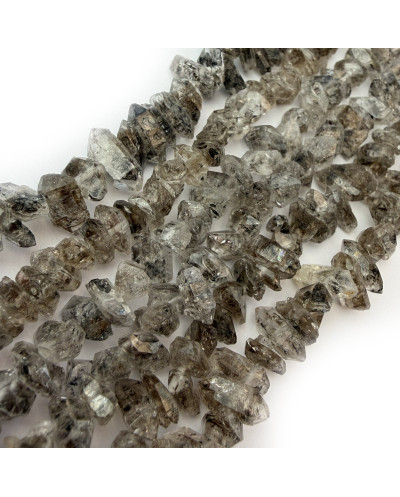 Kamień naturalny Herkimer słupek nieregularny ok 7~17x2~7x2~7mm sznurek mix
