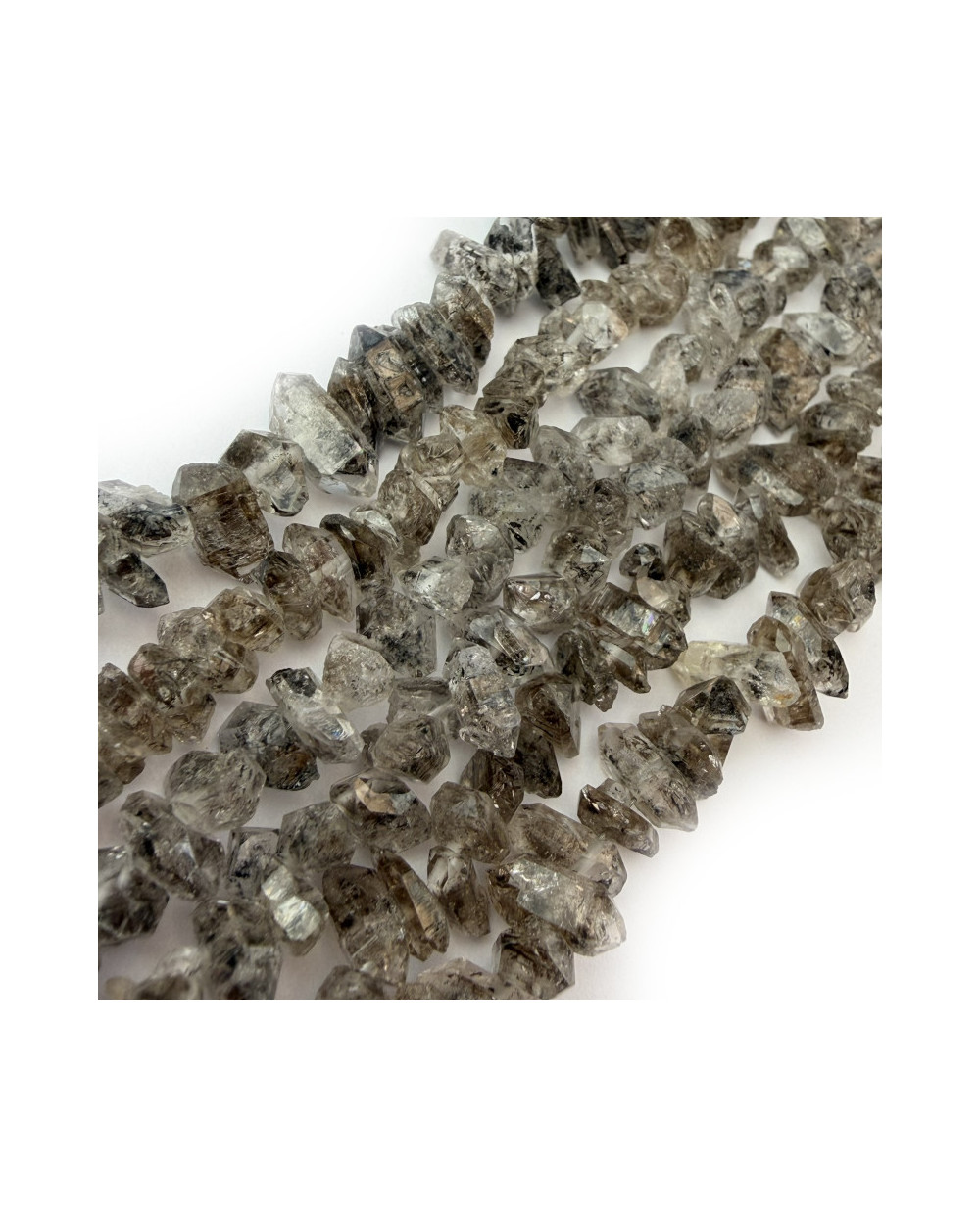 Kamień naturalny Herkimer słupek nieregularny ok 7~17x2~7x2~7mm sznurek mix