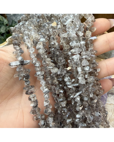Kamień naturalny Herkimer słupek nieregularny ok 7~17x2~7x2~7mm sznurek mix