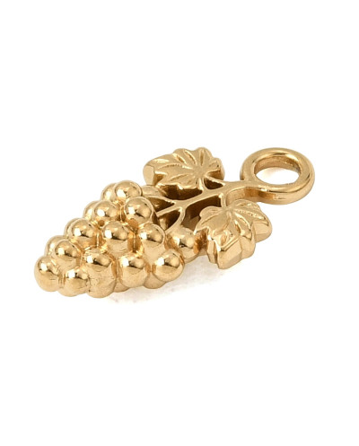 Zawieszka winogron 17x8,5x5mm stal nierdzewna złoty