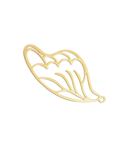Zawieszka skrzydła 45x20x1mm stal nierdzewna złoty
