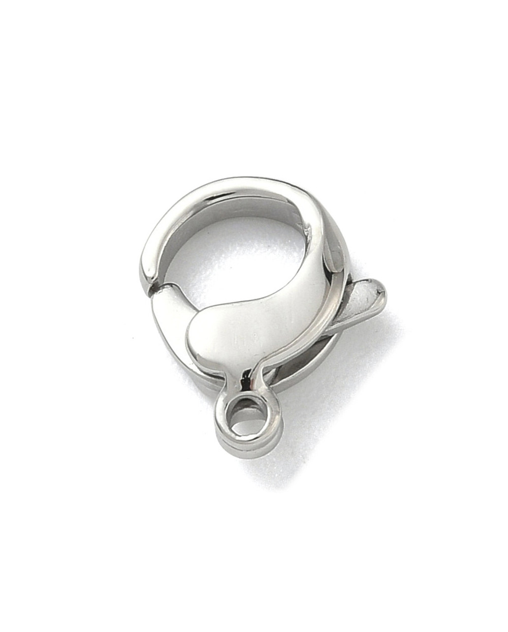 Karabińczyk okrągły 12x10x4mm stal nierdzewna srebrny