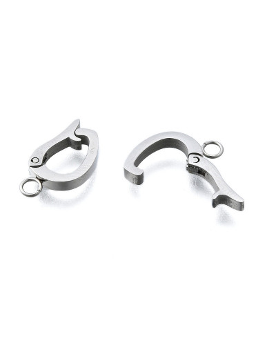 Krawatka zapinana do biżuterii modułowej 14,5x8x2mm stal nierdzewna srebrna