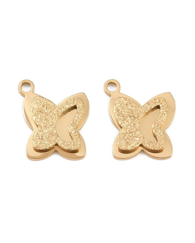 Zawieszka motylek 11x9,5x2mm stal nierdzewna złoty