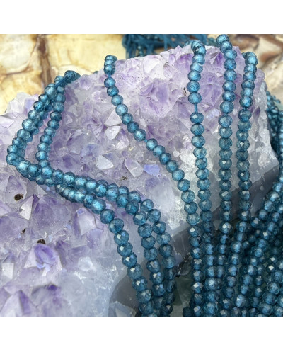 Kamień naturalny London Topaz kulka szlifowana ok 3mm sznurek