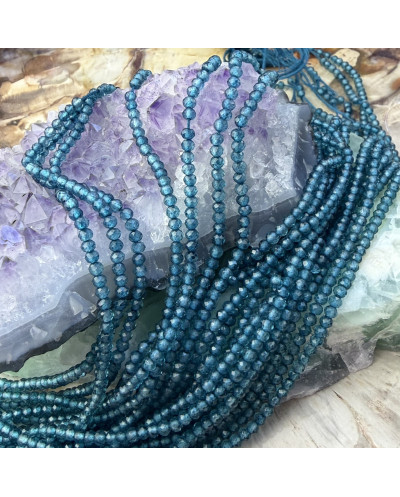 Kamień naturalny London Topaz kulka szlifowana ok 3mm sznurek