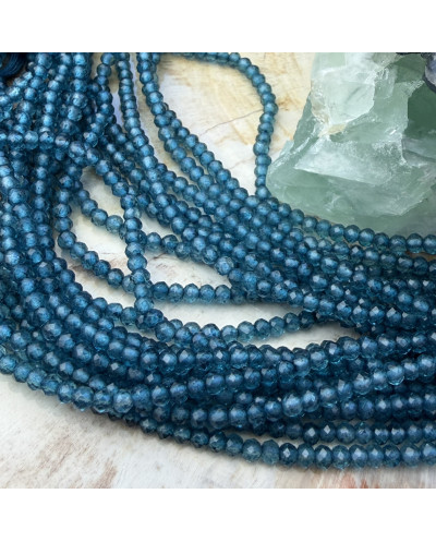Kamień naturalny London Topaz kulka szlifowana ok 3mm sznurek