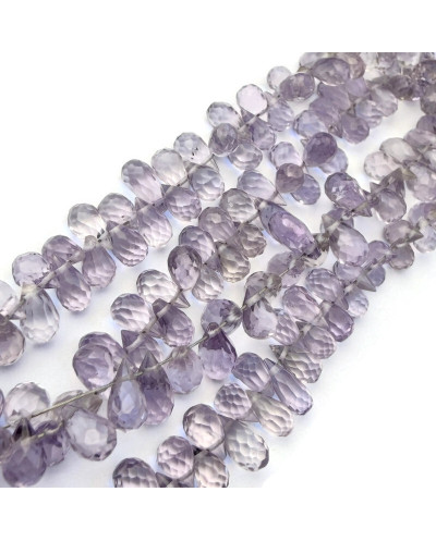 Kamień naturalny Ametyst briolette szlifowane ok 6x4mm - 10 sztuk