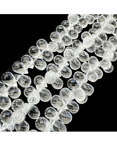 Kamień naturalny Kryształ Górski briolette szlifowane ok 6x4mm - 10 sztuk