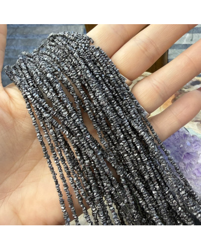 Diament czarny surowy ok 2-3mm sznurek
