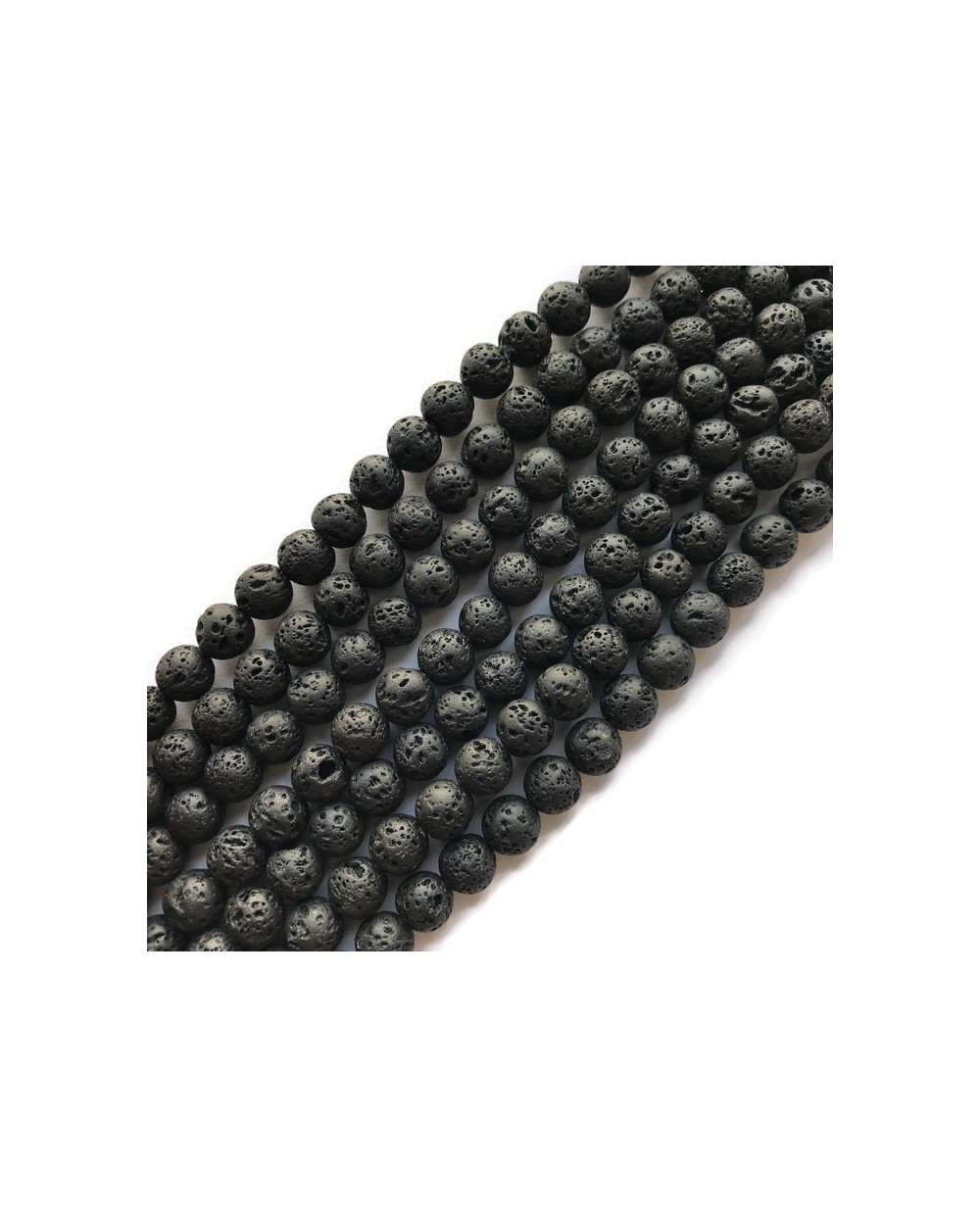 Lawa kulka 10mm czarna sznurek