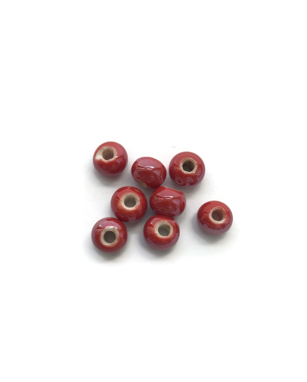 Kulka ceramiczna 7x5mm czerwony