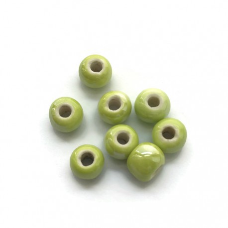 Kulka ceramiczna 7x5mm zielony