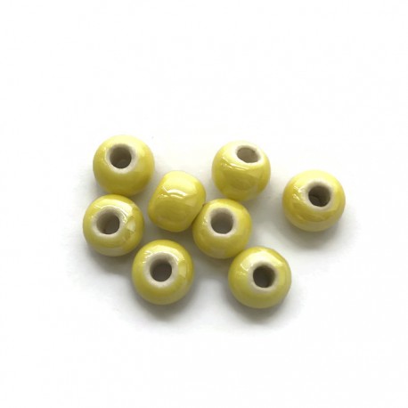 Kulka ceramiczna 7x5mm żółty