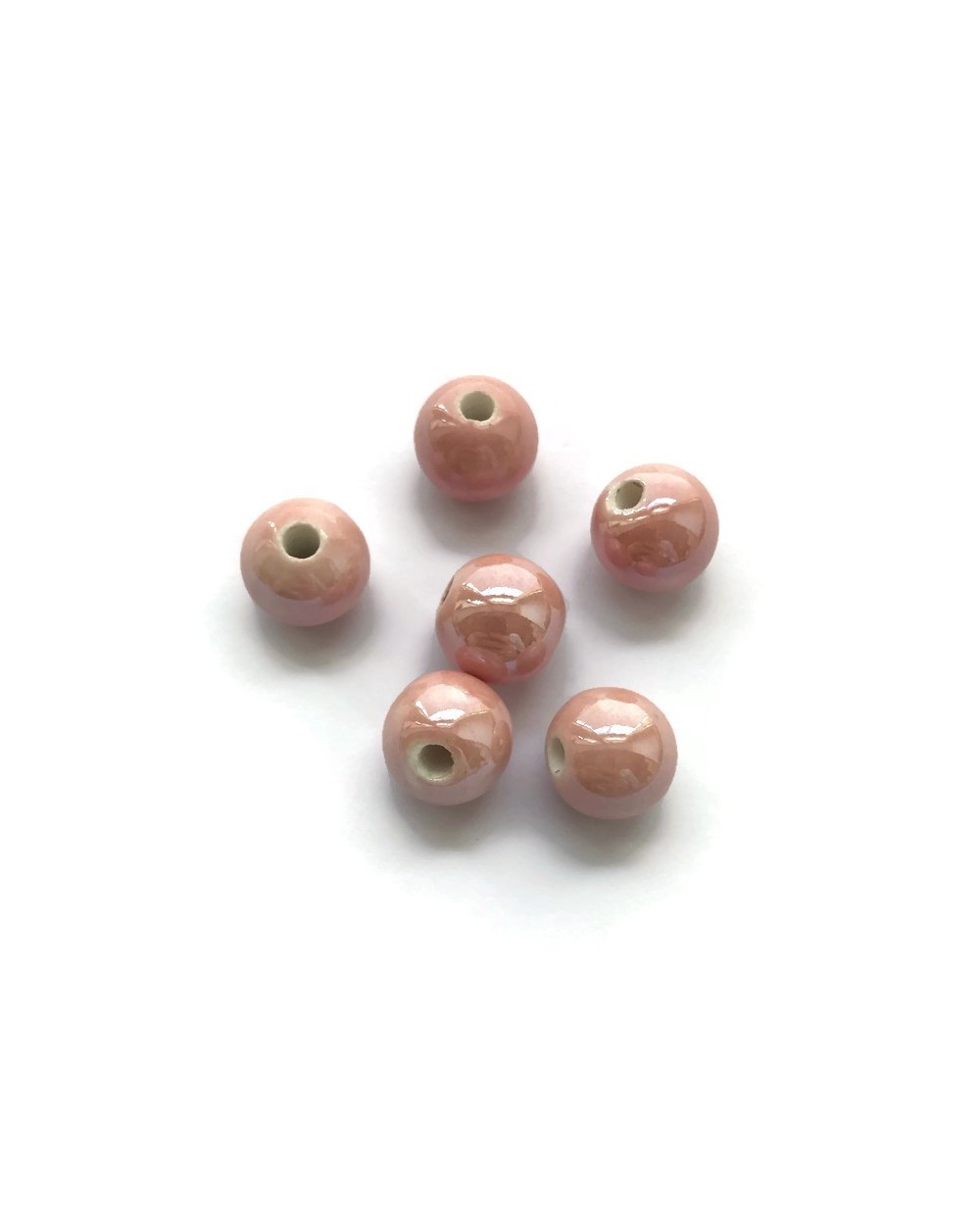 Kulka ceramiczna 10mm jasny róż