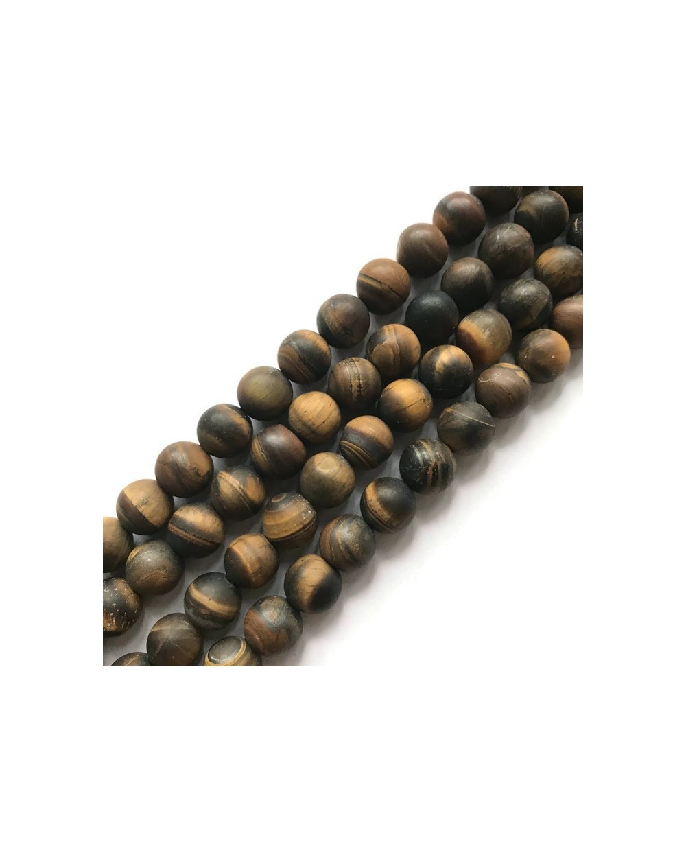 Tygrysie oko kulka 10mm brązowy sznurek