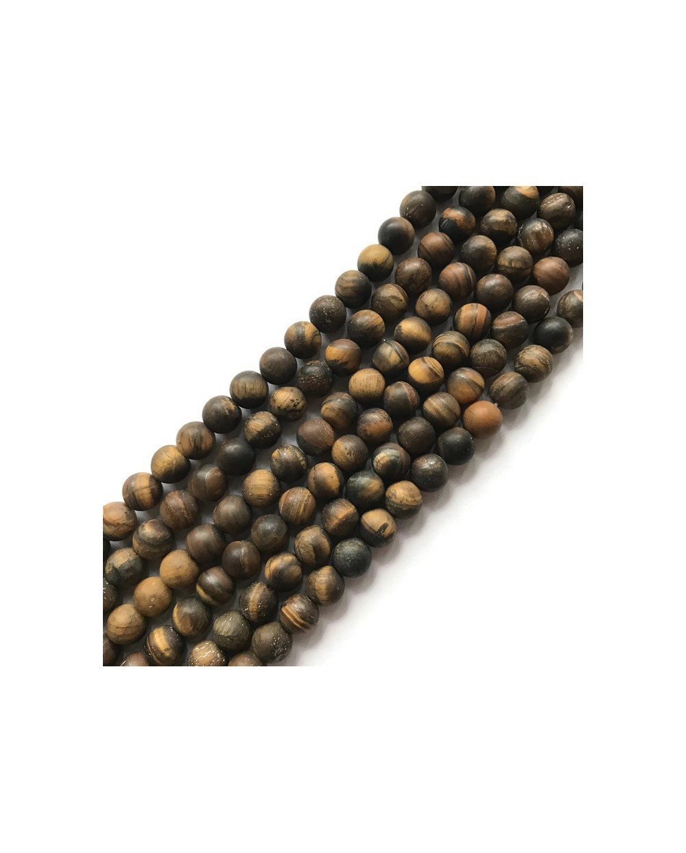 Tygrysie oko kulka 8mm brązowy sznurek